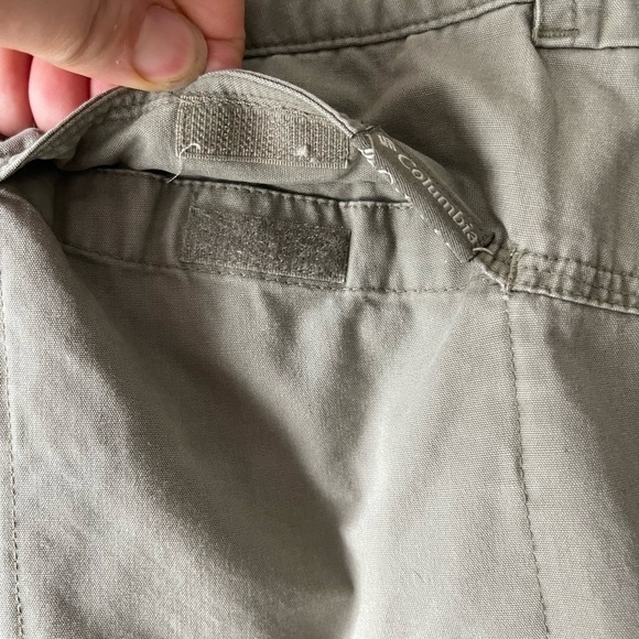 Columbia green khaki hiking cotton hiking shorts size 12 - Picture 7 of 11